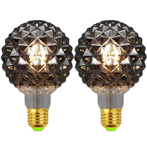 Lxcom Lighting G95/G30 Pineapple Decorative Edison Bulb 4W(40W Equivalent) Globe