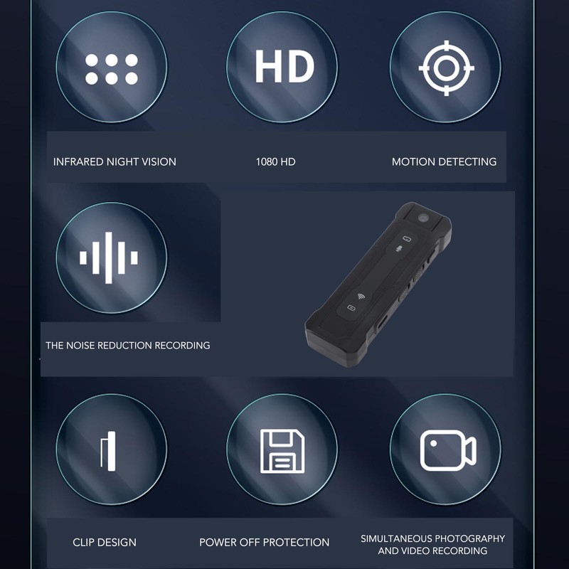 Back Clip Camera WIFI 1200mAh 1080P Motion Detection Night Vision