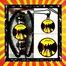 METALLICA 72 SEASONS SET  BRACELET NECKLACEPIN