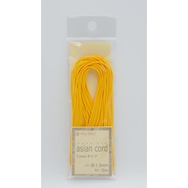 Marchenart Asian Cord, Diameter 0.04 inch (1 mm), Length 16.4 ft (5 m), yellow