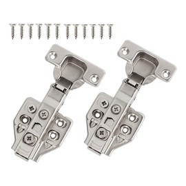 Bisagra Cierre Lento Suave Para Puertas de Cocina 15 Pares Cazuela 35mm Cobertura Completa Recta Ajuste 3D Herrajes Para Cocina y Cierre de Puerta