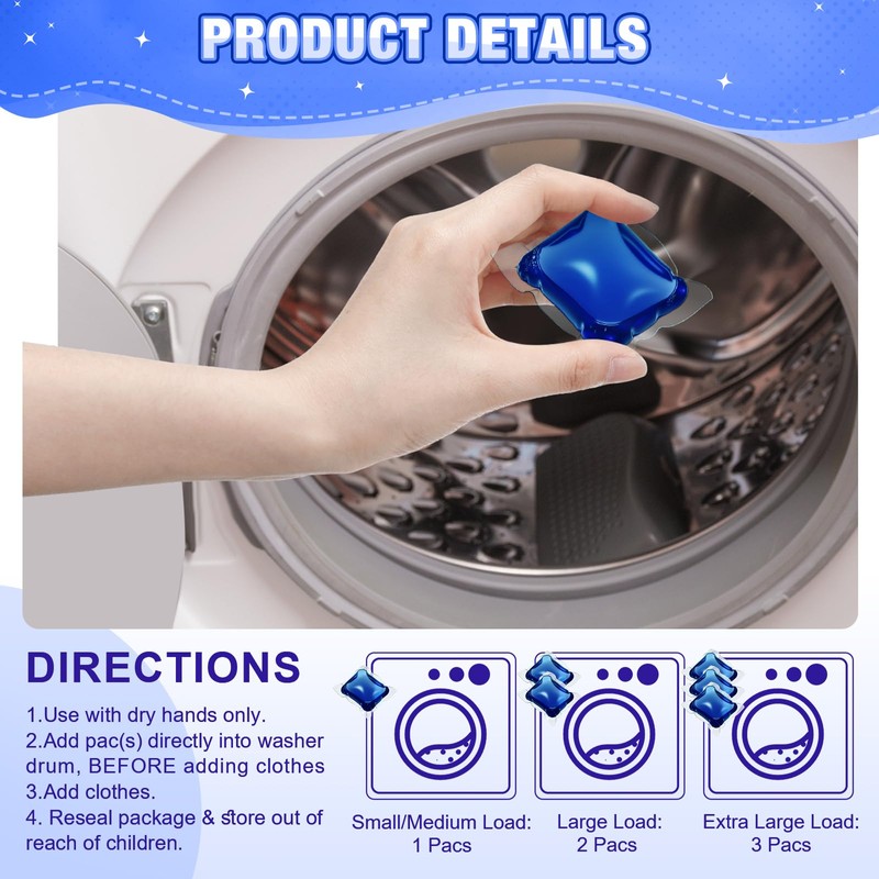 Heigble 240 Count Laundry Detergent Pods Bulk Laundry Detergent Soap