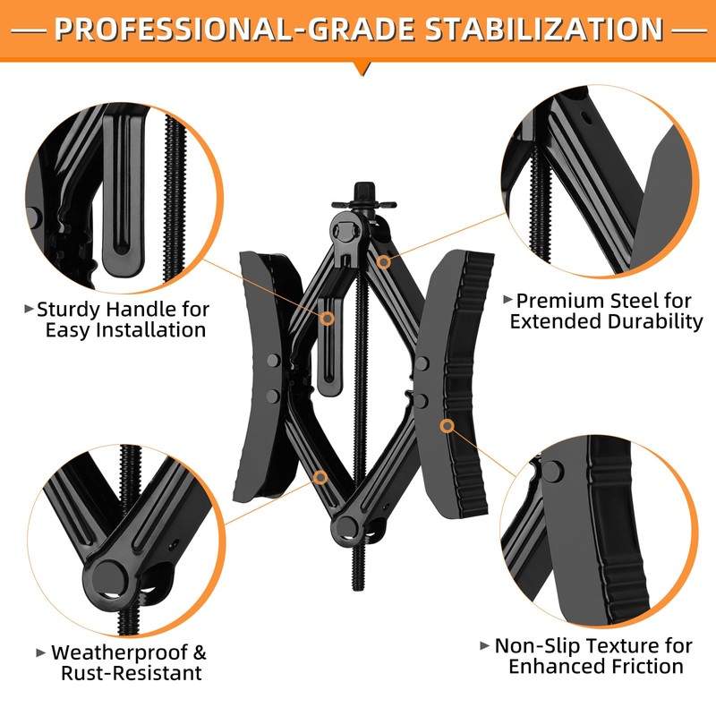 OULEME RV Tire Stabilizer, X-Shaped Wheel Chock for Dual Axle