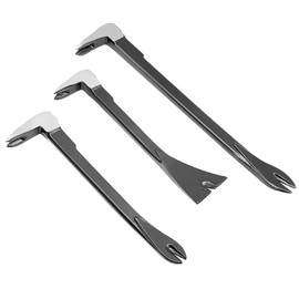 3Pcs Nail Puller Set, 8” and 12” Pry Bar and Chisel Scraperand Chisel Scraper, Mini Pry Bar, Nail Puller Pry Bar and Chisel Scraper, Cats Paw Nail Puller Tool