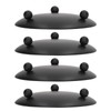 4pcs Iron Plate Candle Holder Retro Modern Round Black Matte