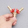 KOMUNJ 1 Piece Y 3 Way Hose Connector, Brass Ball