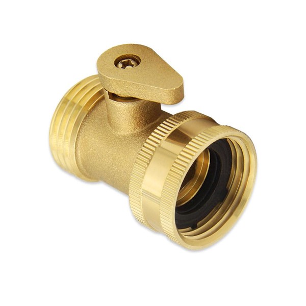 Hooshing Solid Brass Garden Hose Shut Off Valves 3/4" GHT