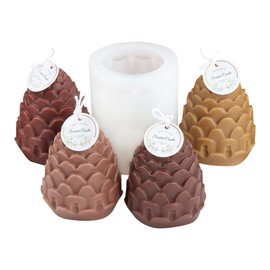 Pine Cone Silicone Candle Mold, Pine Egg with Scale Resin Mold, Soap Soy Wax Epoxy DIY Handcraft Home Ornaments Wedding Party Decoration