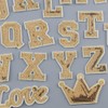 JIHUOO 28 Pieces Sequin Letters A-Z Alphabet Appliques Glitter Letters