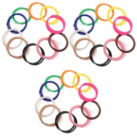 GLEAVI 3sets 3D Printer Filaments 1.75mm Smooth Knot-Free Versatile 5m/roll Ideal for Accessories 10pcs*3