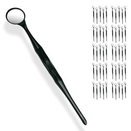 50 Pieces Dental Autoclavable Disposable Mouth Mirror Black -ORAL32