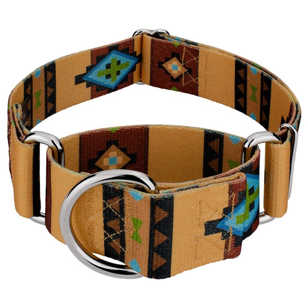 Country Brook Design - 1 1/2 Inch Native Arizona Martingale Dog Collar - Large