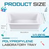 Kingdder Polypropylene Containment Tray 16''x11''x3.5'' Multi-Purpose Lab Tray Temperature Resistant