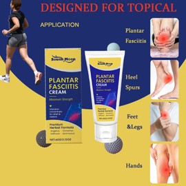 Plantar Fasciitis Relief Cream,Includes A Fascia Massage Ball 50mm, Suitable For Relaxing Muscles, Restoring Fascia,Hands, Legs, & All Natural Plantar Fasciitis Relief Cream 60g/2.12oz