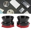 1 Pair NAB Hub Adapters Black Polished Aluminum Alloy Red
