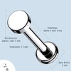 Stachelkleid Titanium Labret Circle Flat Internal Thread Flat Disc Lip