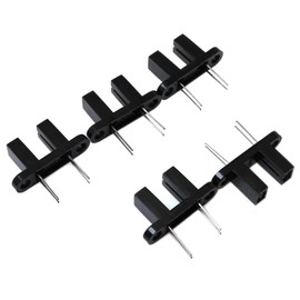 E-outstanding 5PCS 15/64 inches HY860F Optical Sensor Switch, Black, Plastic & Metal, 4 Pins, 5.9mm Slot, Infrared (940 nm), Automatic Operation