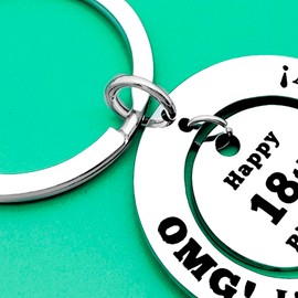 18th Birthday Gifts for Boys Girls Inspirational 18th Birthday Gifts Keyring Adult 18th Birthday Gifts for Her Him Funny 18th Birthday Gifts for Son Daughter 18 Birthday Gifts for Teens Sister Brother