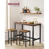 VASAGLE Bar Table Set, with 2 Bar Stools, Dining table