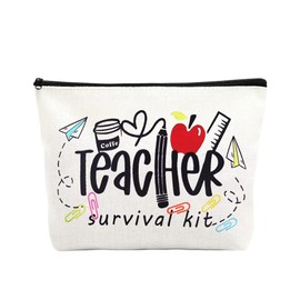 Thank You Teacher Gifts for Women Teacher Survival Kit Bag for Teachers Teacher Appreciation Gifts for Teacher Teacher Survival Kit Gift for Teacher Teachers Cosmetic Makeup Bag Gifts for Teacher