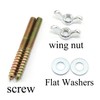 Pro Bamboo Kitchen 8pcs Hanger Bolt 1/4x2-1/2inch Double Headed Screws