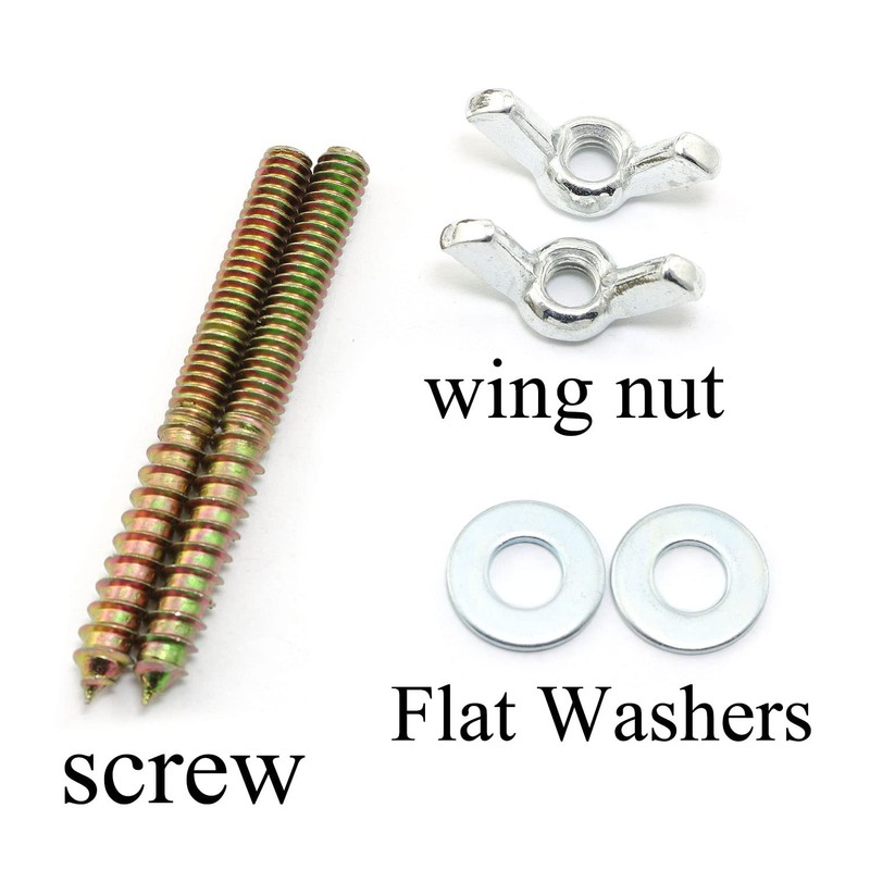 Pro Bamboo Kitchen 8pcs Hanger Bolt 1/4x2-1/2inch Double Headed Screws