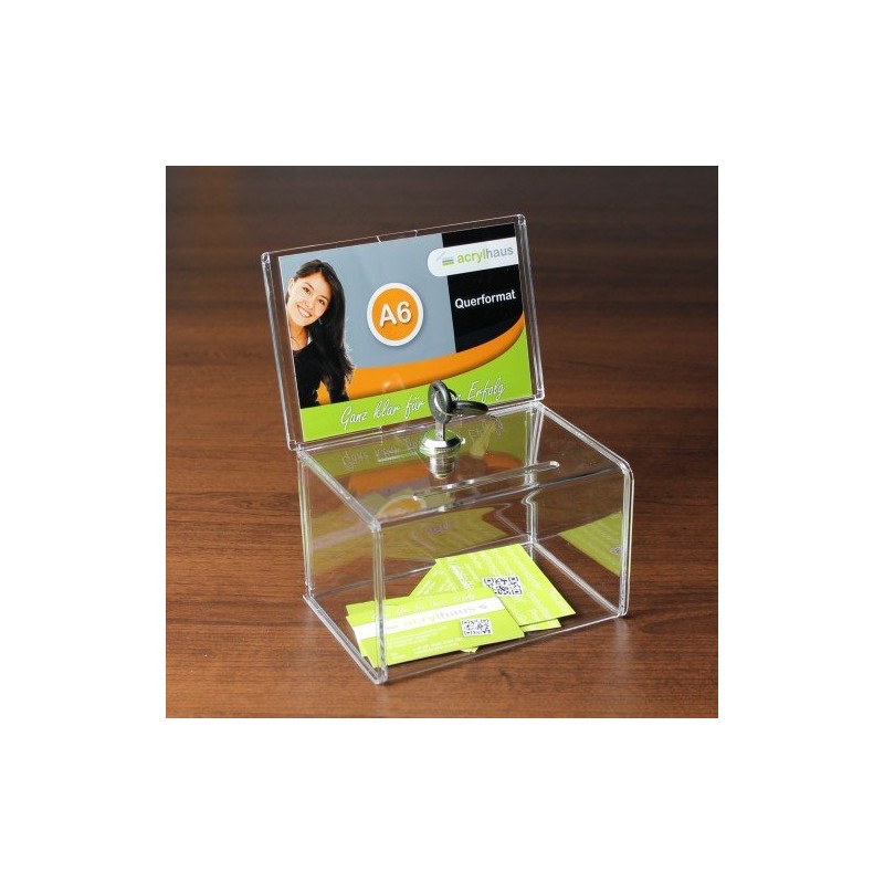 Zeigis® Losbox/Action Box/Donation Box with Poster Slot Lockable with Lock