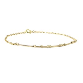 CUSTOM Morse Code Gold Fill Bracelet also available in Sterling Silver