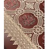 Custom Elegant Beige Lace Table Runner and Scarves Embroidered Floral