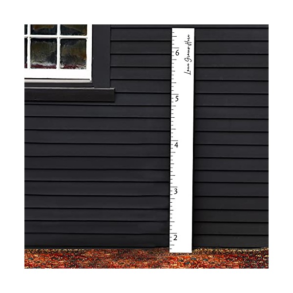 White Washed Wood Boho Farmhouse Wooden Ruler Growth Height Chart