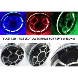 BLAST LED - REV 8 RGB LED TOWER Speaker Rings for Wet Sounds Icon Rev 8 (RGB)