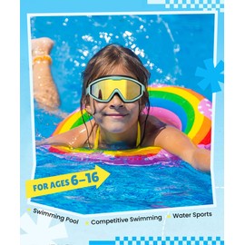 NSSIW Swim Goggles Swimming Kids-Goggles: Anti Fog No Leak with Nose Clip Earplugs for Girls Boys Youth 6-14 3 Pack