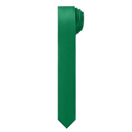 JUNMEISI Men's Ties Solid Pure Color 1.58" (4CM) Plain Slim Necktie Skinny Emerald Green Ties For Men