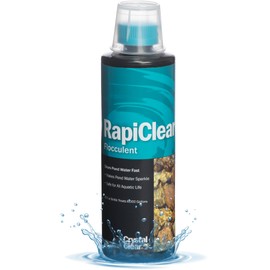 CrystalClear RapiClear Liquid Pond Flocculant for Outdoor Water Gardens, Fountains & Ponds, Natural Clarity Solution, Fish, Plant & Pet Safe, 16 Ounce