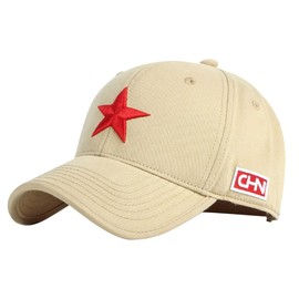 White Fang CA836 Star Pattern, Logo, English Letters, Casual Cap, Cap, Hat, Outdoor, Fishing, Men's, Women's,, Khaki