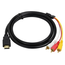 PosyLane HDMI to 3RCA, 1080P HDMI to AV Video Audio Converter, HDMI to Composite AV CVBS/PAL/NTSC Adapter for TV