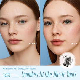 LASHVIEW DIY Eyelash Extension Kit, Cluster Eyelash Extensions with Lash Bond and Remover, Lash Applicator for DIY Eyelashes Extensions CE103-KIT