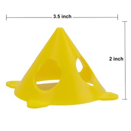 Bekith 40 Pack Yellow Cone Canvas and Cabinet Door Risers - Acrylic and Epoxy Pouring Paint Canvas Support Stands, 3.5"x2"