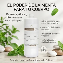 Crema Líquida Corporal de Menta 1L – Hidratante Refrescante, Libre de Parabenos
