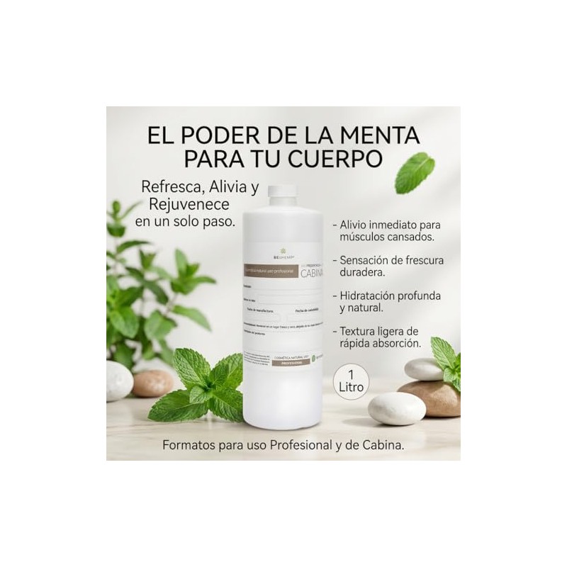 Crema Líquida Corporal de Menta 1L – Hidratante Refrescante, Libre