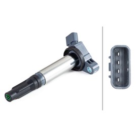 HELLA 5DA 358 057-451 Ignition Coil - 4-pin connector - Flush-Fitting Pencil Ignition Coils - Bolted