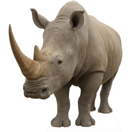 DP BOUTIQUE Rhinoceros 5FT Life Size Cardboard Cutout, Safari Theme Decoration, Animals Standup for Events, Party, Photography Props, 1 PC