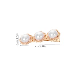 FOMIYES Vintage Pearl Hair Barrette for Women Chic Side Clip Hair Accessories Design