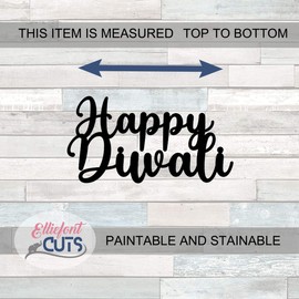 Happy Diwali Wood Cutouts for crafts, Laser Cut Wood Shapes 5mm thick Baltic Birch Wood, Multiple Sizes Available