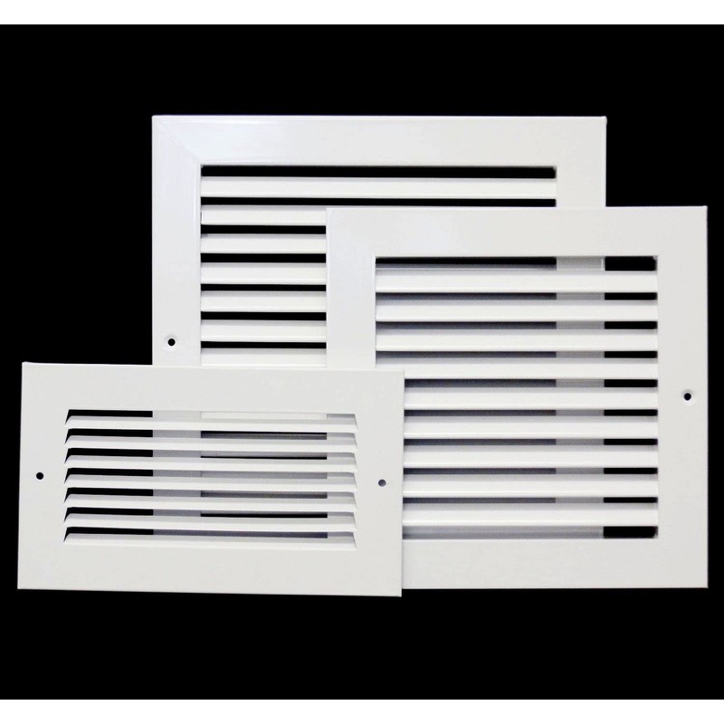 HVAC Premium 12"w X 4"h [Duct Opening] 1-Way Fixed Curved