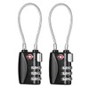 ZHEGE Suitcase Locks TSA Approved, Cable Travel Lock, 3 Digit