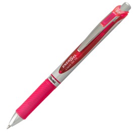 Pentel BCA EnerGel RTX Retractable Liquid Gel Pen, Medium Line, Metal Tip, Pink Ink, 2-Pack (BL77BP2P)