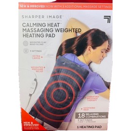 Sharper Image Massaging weighted, Calming Pad With 3 Heat Set &Vibration Sharper Image 4lb