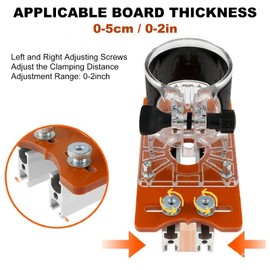 Generic Wood Trimmer Router Base, 2 in 1 Compact Aluminum Alloy Router Base with Adjustable Thickness, Wood Palm Router Base for 65mm Inner Diameter Trimming Machine Woodworking