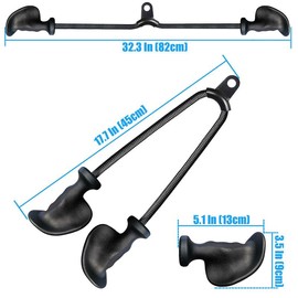 Ergonomic Tricep Rope Pulldown Attachments Upgraded 27 32 40 & 47 Inch Extra Long Triceps Rope Cable Attachments for Gym Ergonomic Tricep - Color: HAND ROPE 82CM, Ships From: United States